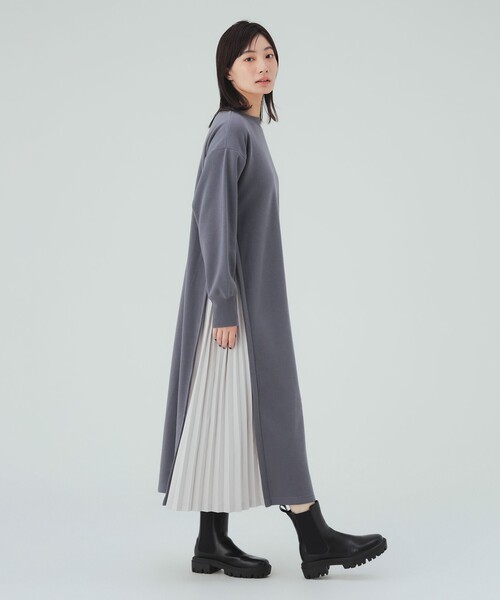 BEAMS HEART(ビームスハート)の「サイド プリーツ ワンピース(ワンピース・レディース・ライトグレー/ホワイト系その他5/パープル系その他2・FREE)」の15枚目の写真