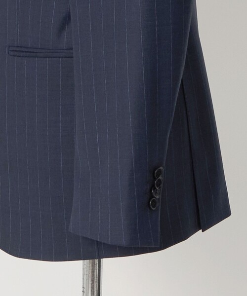 UNITED ARROWS(ユナイテッドアローズ)の「シャークスキン ストライプ シングル 3ボタン スーツ SーMODEL ヨコストレッチ 撥水(セットアップ・メンズ・ロイヤルブルー・50/44/46/48)」の5枚目の写真