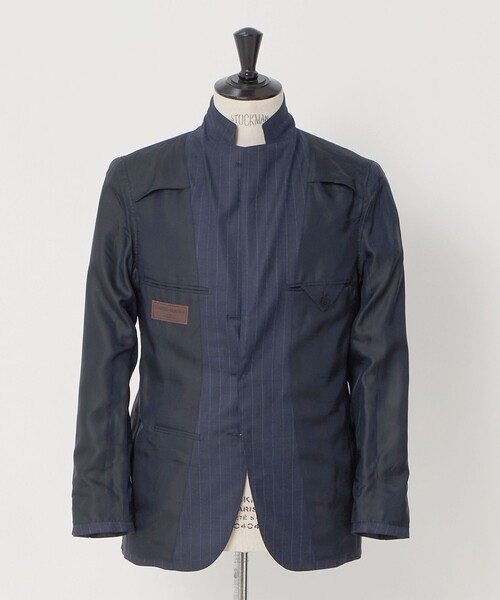 UNITED ARROWS(ユナイテッドアローズ)の「シャークスキン ストライプ シングル 3ボタン スーツ SーMODEL ヨコストレッチ 撥水(セットアップ・メンズ・ロイヤルブルー・50/44/46/48)」の12枚目の写真