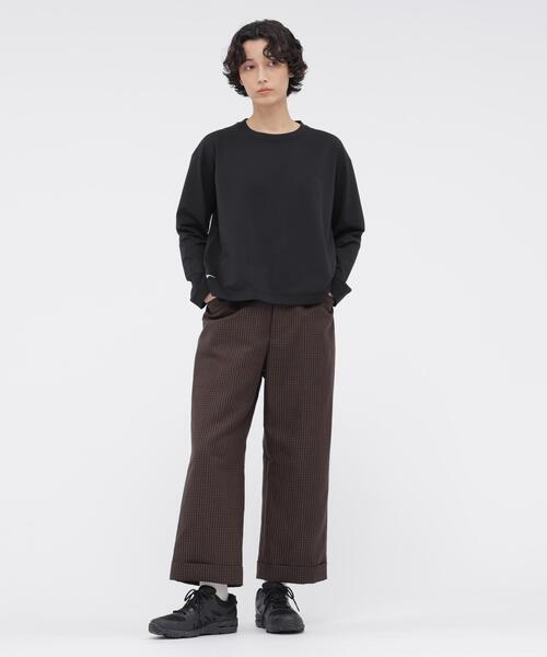 MARGARET HOWELL(マーガレットハウエル)の「LINEN WOOL GINGHAM(その他パンツ・レディース・ブラウン・1/2)」の2枚目の写真