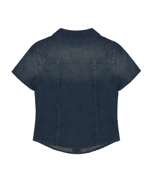 NICK&NICOLE(ニックアンドニコール)の「DENIM SHORT POCKET SHIRT_BLUE(シャツ/ブラウス・レディース・その他・MEDIUM/LARGE)」の2枚目の写真