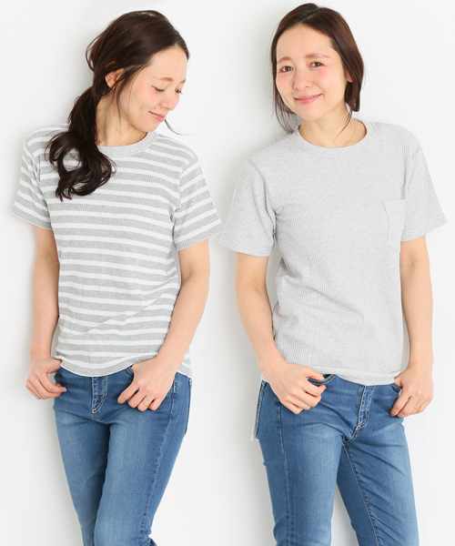 URBAN RESEARCH Sonny Label（アーバンリサーチサニーレーベル）の「Sonny Label JEMORGAN×Sonny Label　2パックTシャツ（Tシャツ/カットソー・レディース・ネイビー/オフホワイト/グレー・SMALL/X-SMALL）」の3枚目の写真