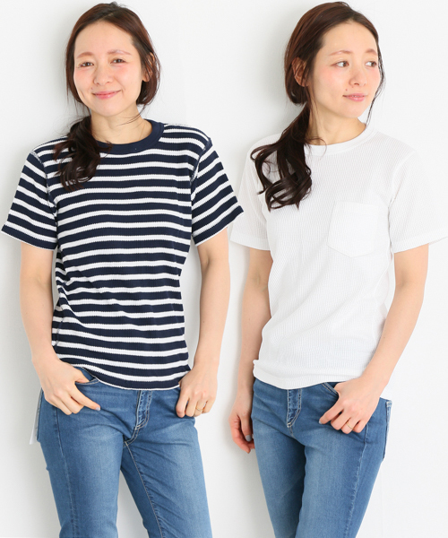 URBAN RESEARCH Sonny Label（アーバンリサーチサニーレーベル）の「Sonny Label JEMORGAN×Sonny Label　2パックTシャツ（Tシャツ/カットソー・レディース・ネイビー/オフホワイト/グレー・SMALL/X-SMALL）」の2枚目の写真