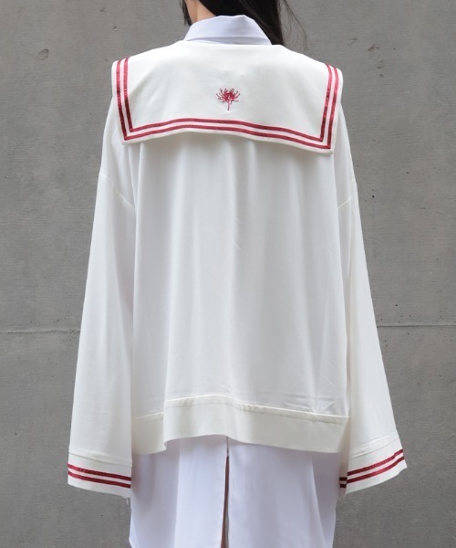 REZEN(リゼン)の「彼岸花刺繍セーラーブルゾン(その他アウター・メンズ・レッドパープル/アイボリー/ローズ・FREE)」の6枚目の写真