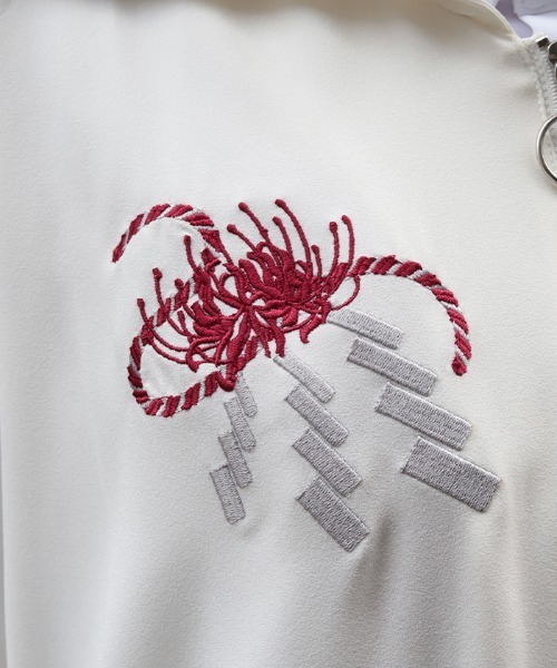 REZEN(リゼン)の「彼岸花刺繍セーラーブルゾン(その他アウター・メンズ・レッドパープル/アイボリー/ローズ・FREE)」の7枚目の写真