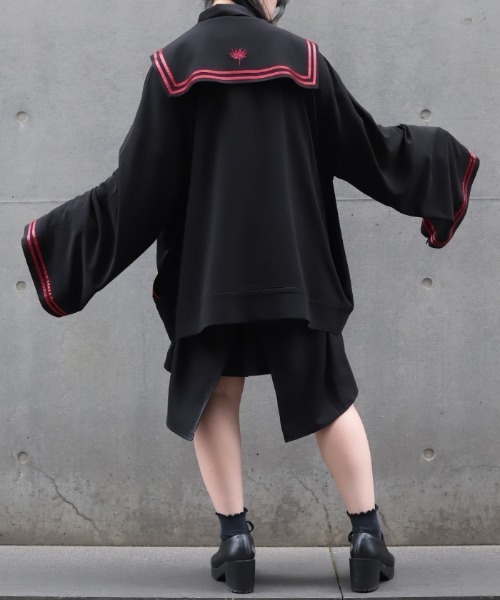 REZEN(リゼン)の「彼岸花刺繍セーラーブルゾン(その他アウター・メンズ・レッドパープル/アイボリー/ローズ・FREE)」の10枚目の写真