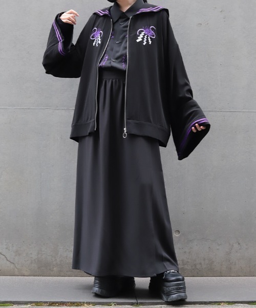REZEN(リゼン)の「彼岸花刺繍セーラーブルゾン(その他アウター・メンズ・レッドパープル/アイボリー/ローズ・FREE)」の14枚目の写真