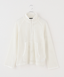 メッシュハーフジップ