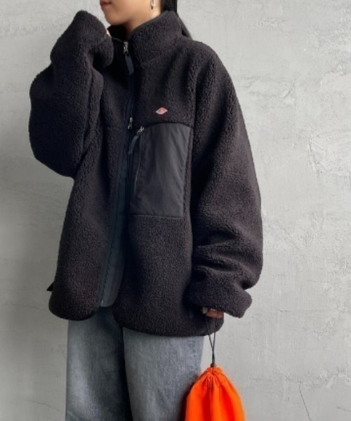 DANTON（ダントン）の「【WEB先行予約】[DANTON/ダントン] スタンドカラー インサレーションボアフリースブルゾン（ブルゾン・レディース・グレー/ベージュ/ブラック/アイボリー・L/M/S）」の2枚目の写真