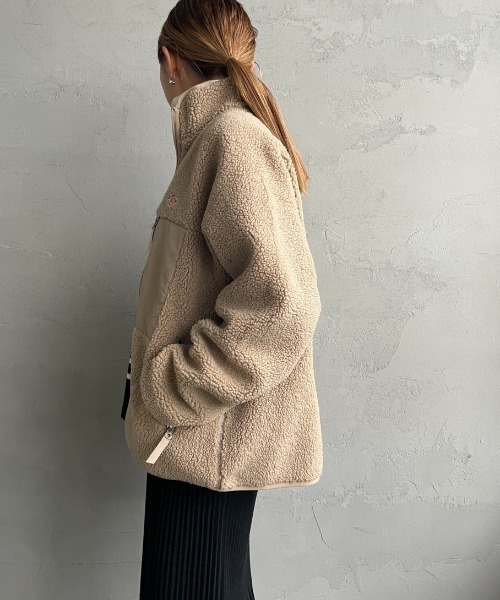DANTON（ダントン）の「【WEB先行予約】[DANTON/ダントン] スタンドカラー インサレーションボアフリースブルゾン（ブルゾン・レディース・グレー/ベージュ/ブラック/アイボリー・L/M/S）」の7枚目の写真
