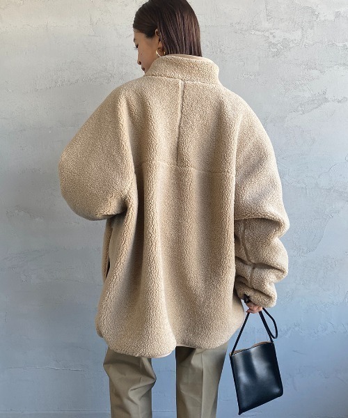 DANTON（ダントン）の「【WEB先行予約】[DANTON/ダントン] スタンドカラー インサレーションボアフリースブルゾン（ブルゾン・レディース・グレー/ベージュ/ブラック/アイボリー・L/M/S）」の13枚目の写真