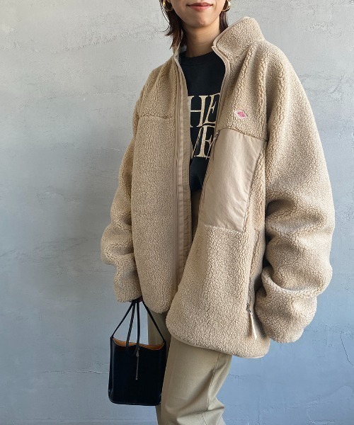 DANTON（ダントン）の「【WEB先行予約】[DANTON/ダントン] スタンドカラー インサレーションボアフリースブルゾン（ブルゾン・レディース・グレー/ベージュ/ブラック/アイボリー・L/M/S）」の12枚目の写真