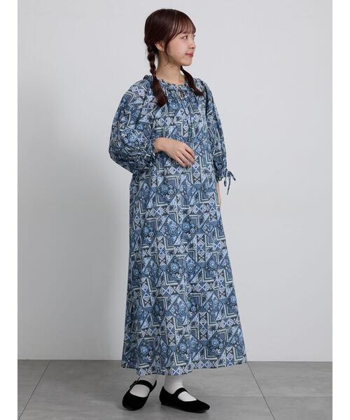 TSUHARU by Samansa Mos2(ツハルバイサマンサモスモス)の「【LIBERTY FABRICS】Maximalist柄ワンピース(ワンピース・レディース・ピンク/ブルー・F)」の5枚目の写真