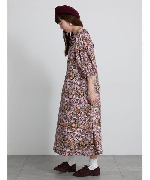 TSUHARU by Samansa Mos2(ツハルバイサマンサモスモス)の「【LIBERTY FABRICS】Maximalist柄ワンピース(ワンピース・レディース・ピンク/ブルー・F)」の7枚目の写真