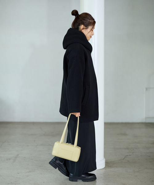 JOURNAL STANDARD(ジャーナルスタンダード)の「《追加》スーパー140モッサフードコート(その他アウター・レディース・ブラック/グレー・36/38)」の21枚目の写真