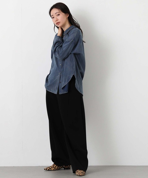 Gready Brilliant(グレディブリリアン)の「シアーデニムロゴシャツ(シャツ/ブラウス・レディース・インディゴブルー・38)」の10枚目の写真