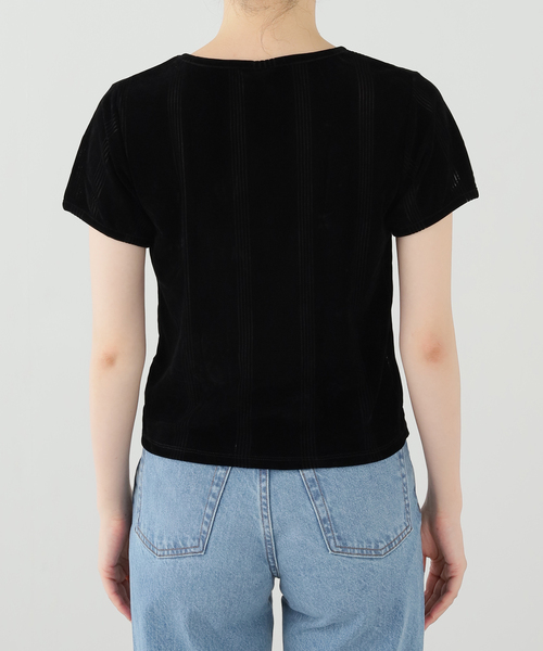 OUTDOOR PRODUCTS(アウトドアプロダクツ)の「miller flocky SS tee(Tシャツ/カットソー・レディース・ベージュ/ブラック/ボルドー・FREE)」の5枚目の写真