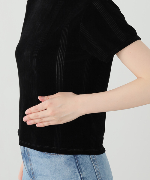 OUTDOOR PRODUCTS(アウトドアプロダクツ)の「miller flocky SS tee(Tシャツ/カットソー・レディース・ベージュ/ブラック/ボルドー・FREE)」の6枚目の写真