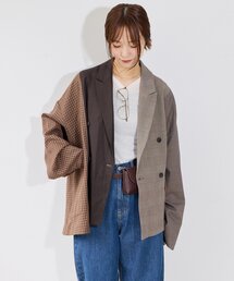 CIAOPANIC TYPY（チャオパニックティピー）の「【etsinta】パッチワークテーラーオーバージャケット（テーラードジャケット）」