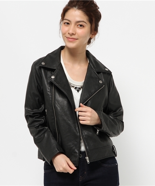 archives(アルシーヴ)の「ライダース ジャケット(ライダースジャケット・レディース・ベージュ/グレー/ブラック・MEDIUM)」の2枚目の写真