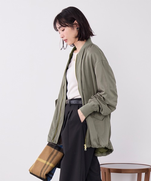 MICA&DEAL(マイカ&ディール)の「ナイロンダブルジップMA-1(MA-1・レディース・カーキ/ブラウン・FREE)」の5枚目の写真