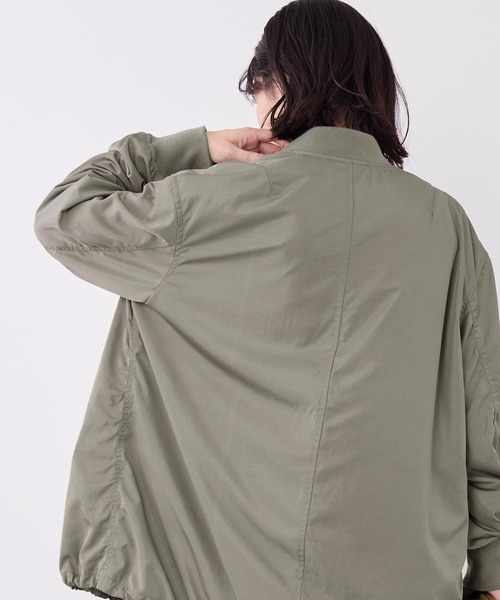 MICA&DEAL(マイカ&ディール)の「ナイロンダブルジップMA-1(MA-1・レディース・カーキ/ブラウン・FREE)」の7枚目の写真