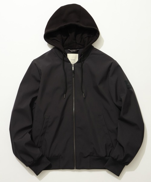 Calvin Klein(カルバン・クライン)の「【Calvin Klein/カルバンクライン】CANNON SOFT SHELL BPMBER RE/フーデッド ジップアップ パデッドブルゾン(ブルゾン・メンズ・ブラック/グレー系/オリーブ/ネイビー系・L/S/M/XL)」の3枚目の写真