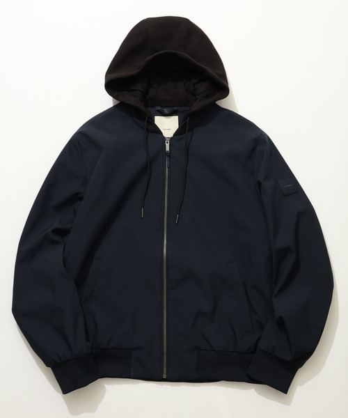 Calvin Klein(カルバン・クライン)の「【Calvin Klein/カルバンクライン】CANNON SOFT SHELL BPMBER RE/フーデッド ジップアップ パデッドブルゾン(ブルゾン・メンズ・ブラック/グレー系/オリーブ/ネイビー系・L/S/M/XL)」の4枚目の写真