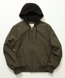【Calvin Klein/カルバンクライン】CANNON SOFT SHELL BPMBER RE/フーデッド ジップアップ パデッドブルゾン
