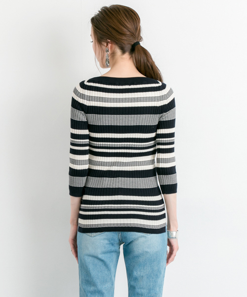 URBAN RESEARCH(アーバンリサーチ)の「UR レトロボーダープルオーバー(ニット/セーター・レディース・ホワイト系その他/グリーン系その他・FREE)」の11枚目の写真