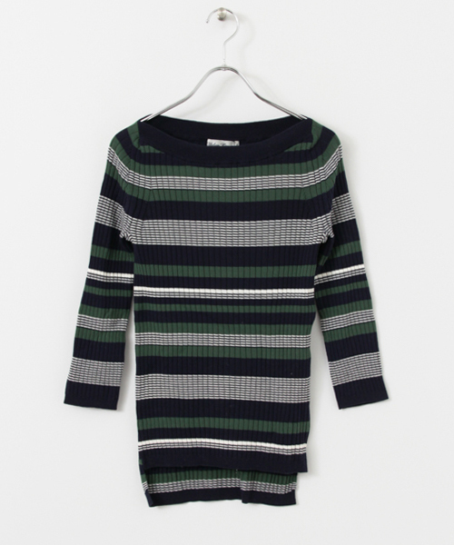 URBAN RESEARCH(アーバンリサーチ)の「UR レトロボーダープルオーバー(ニット/セーター・レディース・ホワイト系その他/グリーン系その他・FREE)」の9枚目の写真