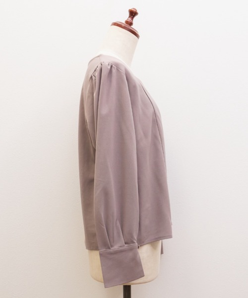 CLETTE(クレット)の「ハートネックカットジョーゼットプルオーバー(シャツ/ブラウス・レディース・ブルー/ピンク/ネイビー・3L/LL/4L)」の16枚目の写真