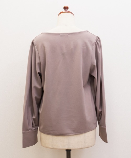 CLETTE(クレット)の「ハートネックカットジョーゼットプルオーバー(シャツ/ブラウス・レディース・ブルー/ピンク/ネイビー・3L/LL/4L)」の17枚目の写真