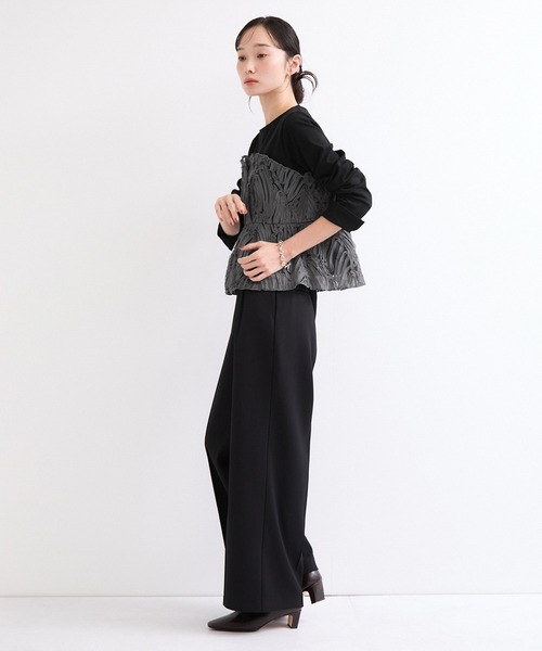 le cercle ADAM ET ROPE'(ルセルクルアダムエロペ)の「バテンレース長袖トップス(Tシャツ/カットソー・レディース・ブラック/オフホワイト/ブラック系その他2・FREE)」の7枚目の写真