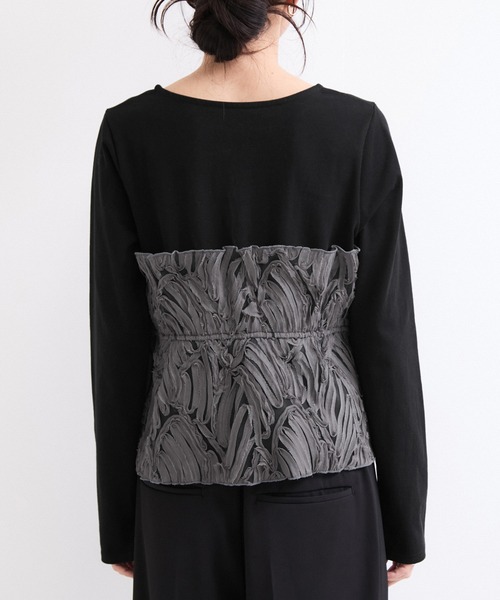 le cercle ADAM ET ROPE'(ルセルクルアダムエロペ)の「バテンレース長袖トップス(Tシャツ/カットソー・レディース・ブラック/オフホワイト/ブラック系その他2・FREE)」の16枚目の写真