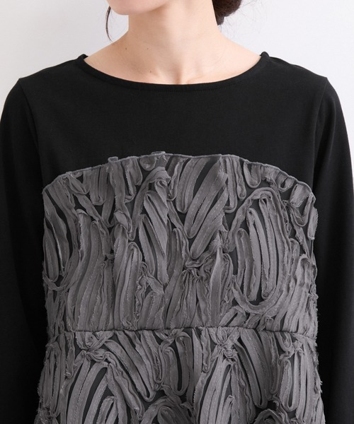 le cercle ADAM ET ROPE'(ルセルクルアダムエロペ)の「バテンレース長袖トップス(Tシャツ/カットソー・レディース・ブラック/オフホワイト/ブラック系その他2・FREE)」の17枚目の写真