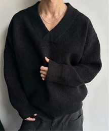 【26年秋冬新作アイテム】Vネックビッグシルエットニット