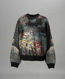 MAISON SPECIAL（メゾンスペシャル）の「《UNISEX》コンテンポラリーランドスケープアートジャガードプライムオーバークルーネックニット/Contemporary Landscape Art Jacquard Prime-Over Crewneck Sweater【MAISON SPECIAL/メゾンスペシャル】（ニット/セーター）」