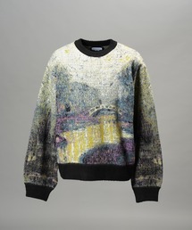MAISON SPECIAL（メゾンスペシャル）の「《UNISEX》コンテンポラリーランドスケープアートジャガードプライムオーバークルーネックニット/Contemporary Landscape Art Jacquard Prime-Over Crewneck Sweater【MAISON SPECIAL/メゾンスペシャル】（ニット/セーター）」