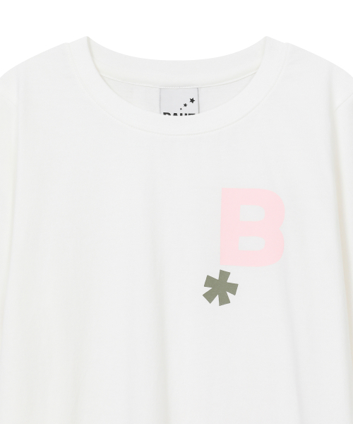 BAUF（バウフ）の「Bロゴスリムフィットロングスリーブ[ホワイト]（Tシャツ/カットソー・レディース・その他・FREE）」の3枚目の写真
