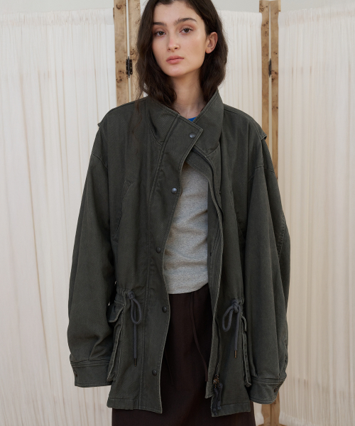 POETSEOUL（ポエットソウル）の「FADED FIELD JACKET チャコール（その他アウター・レディース・その他・F）」の2枚目の写真