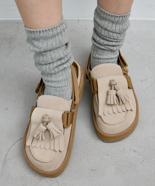 SHAKA/シャカ MOC MULE TASSEL SUEDE/モック ミュール タッセル