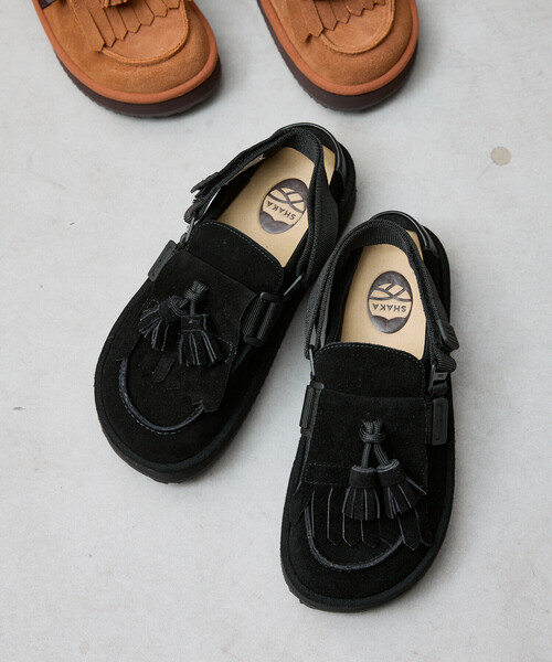 SHAKA/シャカ MOC MULE TASSEL SUEDE/モック ミュール タッセル