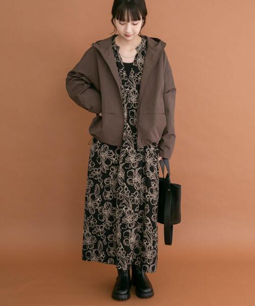 ITEMS URBANRESEARCH(アイテムズ アーバンリサーチ)の「リップストップマウンテンパーカー(マウンテンパーカー・レディース・ブラック/ブラウン・FREE)」の13枚目の写真