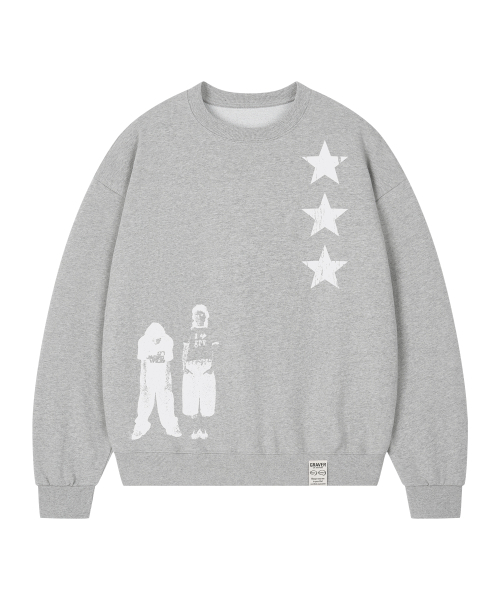 GRAVER（グレーバー）の「[UNISEX]STAR3 スウェット_4color（スウェット・レディース・ホワイト/ブラック/グレー/アイボリー・SMALL/MEDIUM/LARGE）」の5枚目の写真