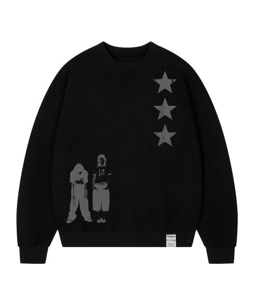 GRAVER（グレーバー）の「[UNISEX]STAR3 スウェット_4color（スウェット・レディース・ホワイト/ブラック/グレー/アイボリー・SMALL/MEDIUM/LARGE）」の6枚目の写真