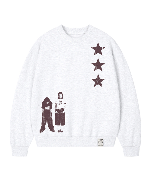 GRAVER（グレーバー）の「[UNISEX]STAR3 スウェット_4color（スウェット・レディース・ホワイト/ブラック/グレー/アイボリー・SMALL/MEDIUM/LARGE）」の8枚目の写真