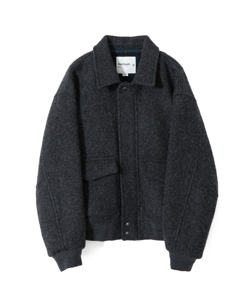 HORLISUN(ホーリーサン)の「アイリッシュウールジャケット メランジ チャコール(ブルゾン・メンズ・その他・SMALL/MEDIUM/LARGE)」の1枚目の写真