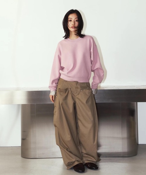Knuth Marf(クヌースマーフ)の「Knuth Marf / クヌースマーフ cling draped pants(スラックス・レディース・ブラック/ブラウン・X-SMALL/SMALL)」の7枚目の写真