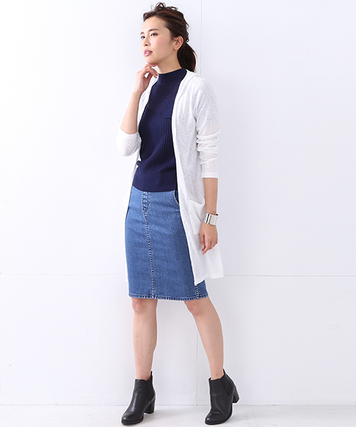 BEAMS LIGHTS Women's（ビームスライツ ウィメンズ）の「BEAMS LIGHTS / フード付 ロングカーディガン（カーディガン/ボレロ・レディース・ホワイト/チャコールグレー/ネイビー・ONE SIZE）」の11枚目の写真